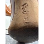 M Gemi Italian Leather Square Toe Block Heel Loafer Pumps Cognac Sz US 11 EU 42 Brown Photo 1