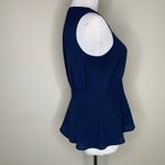 Chelsea 28 Navy Blue Sleeveless Blouse Peplum Sz Small Photo 3