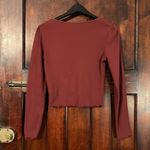 Forever 21  Women’s Burgundy Shirt Medium Photo 2