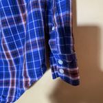 J Crew Shirt Womens Small Plaid Button Up Blue Red Cotton Classic Preppy Office Photo 5