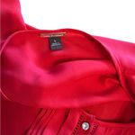 Dana Buchman  Bold Red Satin Blouse Photo 3