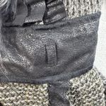 Dolce Cabo Sz L Boucle Cardigan Sweater Racoon Fur Witchy Grunge Luxe Goth Punk Gray Size L Photo 3