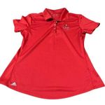 Adidas Red Womens Polo Shirt With Embroidered Design Sz M The Virtues Golf Club Photo 0