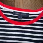 Tommy Hilfiger  Navy & White Striped Tee with Red Accents Photo 4