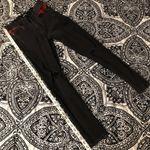 Hot Topic  Distressed Black Jeans Ripped Knees Plaid Top Design High Waist Photo 12