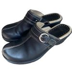 G.H. Bass &Co. Vintage Y2K chunky Black leather clogs with buckle 🔥 Photo 1