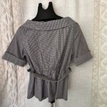 Molly Bracken 2 for $15 Lili Sidonio belted short sleeve pendulum open shoulder + collar Sz S Photo 4