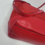 Coach Red Nylon Leather Zip Top Shoulder Tote Bag Purse F57903 Photo 7