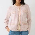 J. Crew Marled Sweater Lady Jacket in Ice Pink Size Medium Photo 0