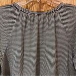 Loft  Stripe Henley Three-Quarter Sleeve Tie Detail Top Black White‎ Size Large Photo 14