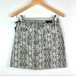 BLANK NYC The Jane Python Snakeskin Print Denim Mini Skirt 24 NWT Photo 6