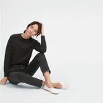 Everlane Donnegal Cashmere Shrunken Sweatshirt in Charcoal Photo 1