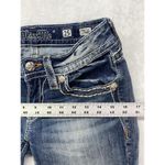 Miss Me Jeans Womens Sz 25 cuffed capri Denim Embellished Fleur de lis Pockets Photo 3