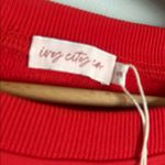 NEW Ivy City Co Jewel Bow Sweatshirt in Red Photo 4