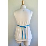 Anthropologie Tank Top Tee Shirt Womens Ivory Colorful Basket Weave Weaved Small Photo 3