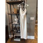 retrofete Electra Satin Pearl Strap Maxi Dress White Womens Size Small Photo 7