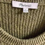 Madewell  Thompson olive green‎ crewneck pullover sweater boxy fit. Small Photo 3