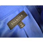 Talbots Solid Royal Blue Wool Blend Blazer Jacket Size 16 XL Photo 1