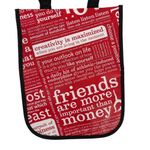 Lululemon Friends are More Important Than Money Shopping Tote Bag Red Black Photo 9