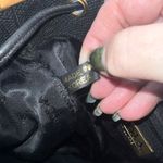 Prima by Phillippe Vintage Black Canvas and Leather Pull String Bucket Bag Photo 5