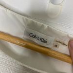 Calvin Klein  Sleeveless White Tweed Sheath Dress Full Zip Sides Women's 10 Photo 11