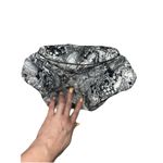 Black And White Paisley Crossbody Bag. Zips & Snaps, Adjustable Strap. Photo 10