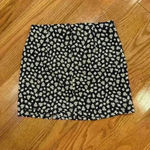 Aeropostale  Mini Skirt Dainty Floral Print Black Brown Pull On Cotton Y2K Size M Photo 2