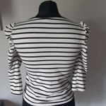 Zinga Striped Top White Size M petite Photo 7