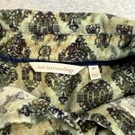 Soft Surroundings  Velvet Long Sleeve Button Front Shirt Womens XS Green Polyeste Photo 7