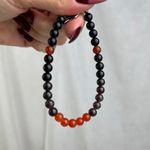 Carnelian Garnet Obsidian Crystal Gemstone Bead Bracelet Artisan Handmade Orange Photo 9