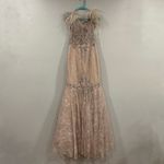 Mac Duggal  20246 Lilac Feathered Crystal Embellished Sleeveless Gown sz 4 Photo 4