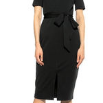 Alexia Admor Midi Dress - Short Sleeve Mock Neck Pencil Dress - Black Photo 0