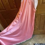Vintage Slip Sleep Gown Pink Lace Sleepwear Size M/L Sexy Glamour Full Length Size M Photo 4