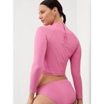 Athleta New M North Point Crop Rashguard Peonies Pink Medium Photo 1
