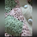 Vintage hand made Wool Pastel Patchwork Knit Sweater Pink Photo 2