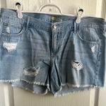 Old Navy  Blue Jean Shorts Distressed Raw Hem - Diva Photo 0