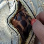 B Makowsky  leather champagne gianna mini x-body handbag Photo 2