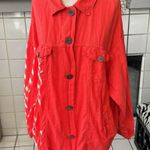 ZARA  orange linen shacket size large oversized Photo 1
