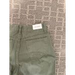 Aura Brands Women's Olive Green Wide Leg Jeans Raw Hem Size 28 Photo 3
