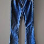 On 34th High Rise Flare Leg Denim Jeans 10/30 Dark Wash Stretch Festival Worn 1x Blue Photo 1