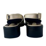 Franco Sarto Giada Cream White Leather Slingback Buckle Loafer Heels Shoes Sz 9M Photo 2