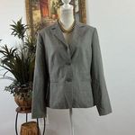 Jaclyn Smith Women's Suit Blazer 8 Collar Lapel Notched Gray Long Sleeve Pocket Photo 0