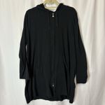 Coolibar Black Cabana Hoodie Longline Zip Photo 4