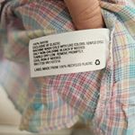 Isabel Maternity Top Tie Front Nursing Plaid Pastels Casual Short Sleeve Spring Pink Size undefined Photo 9