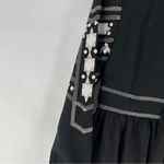 XOXO Sequin Embellished Embroidered Chiffon Hem V Neck Peplum Jacket Size S Photo 4