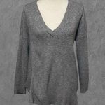 Olive & Oak | Light Gray V-Neck Ribbed Notch Pullover Sweater Size L Photo 0