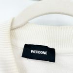 We11done Unisex Streetwear Graffiti Patch Graphic Crewneck Sweatshirt Size S White Photo 3