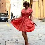 Derek Lam COLLECTIVE Orange Smocked Hourglass Tie Waist Mini Dress Size 44 Photo 14