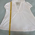 Abercrombie & Fitch Vintage Y2K  Babydoll Top Womens Large Cream Hooded Shirt Photo 7