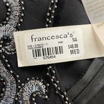 Francesca’s NWT Black Blue Embroidered Glass Beaded Sequins Sleeveless Dress Size M Photo 11